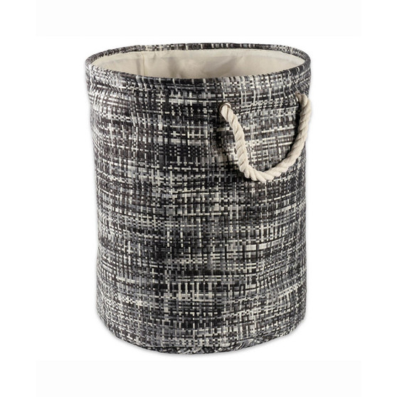 14" Tweed Print Round Storage Bin