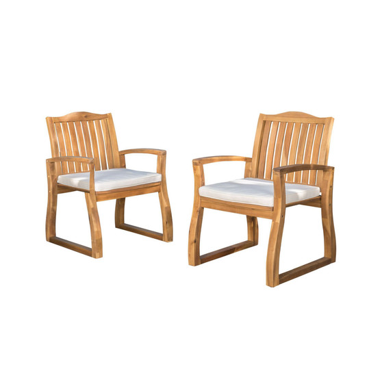 Della Outdoor Dining Chairs, Set of 2