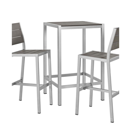 Shore Outdoor Patio Aluminum Outdoor Pub Set 3 Piece