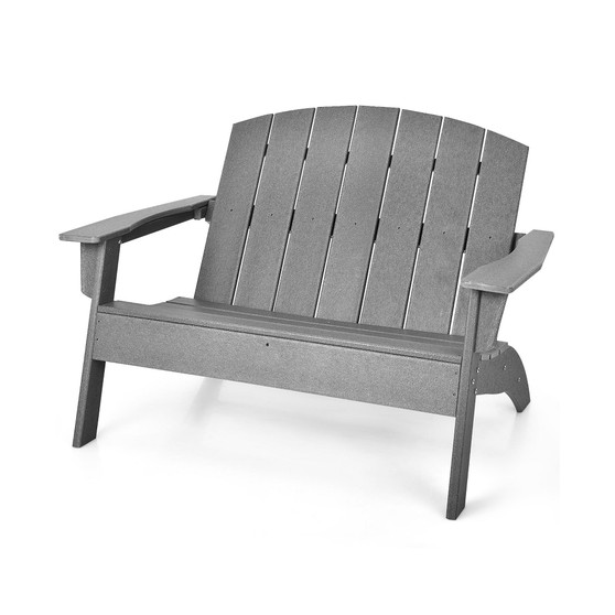 Patio Adirondack Chair Loveseat Bench HDPE Weather Resistant Deck