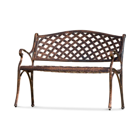 Elmann Antiqued Copper-Finish Bench