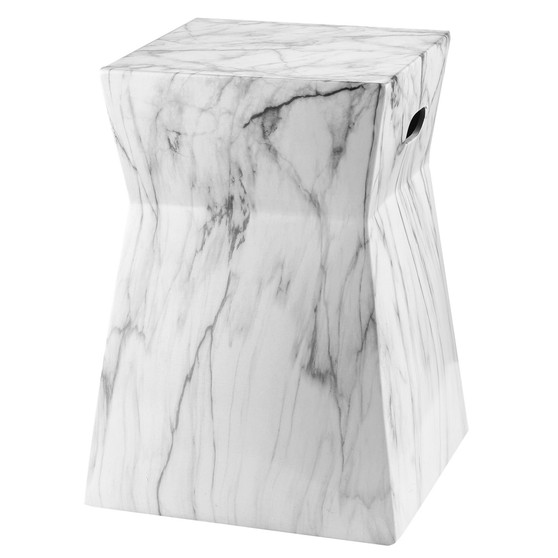 Artesia Marble Garden Stool