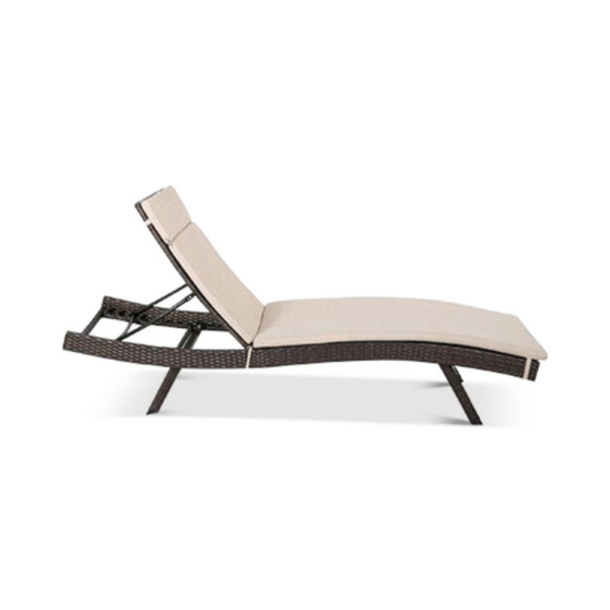 Holtan Outdoor Wicker Adjustable Chaise Lounge