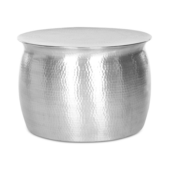 Aztec Hammered Metal Table Stool