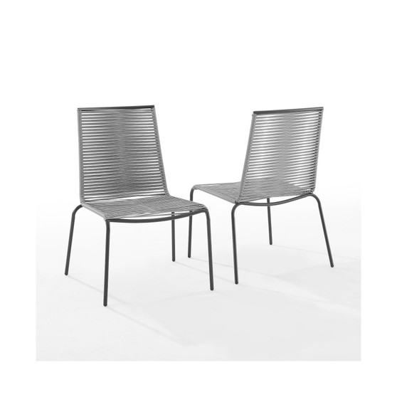 Fenton 2 Piece Outdoor Wicker Stackable Chair Set