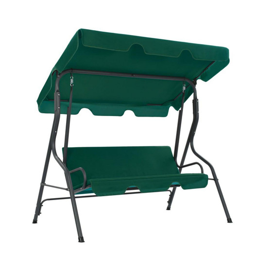 Garden Swing Bench Green 66.9"x43.3"x60.2" Fabric