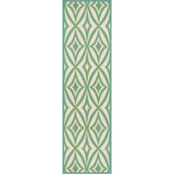 Shady Brights SHA19 Jade 2'3" x 8' Runner Rug