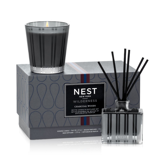 2-Pc. Wilderness Charcoal Woods Petite Candle & Diffuser Set