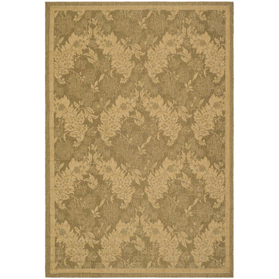 Courtyard Gold and Natural 6'7" x 9'6" Sisal Weave Outdoor Area Rug