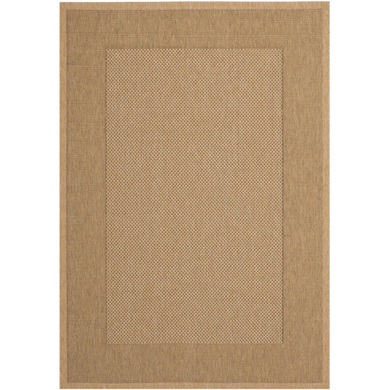 Courtyard Natural and Gold 6'7" x 6'7" Square Outdoor Area Rug