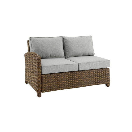Bradenton Outdoor Wicker Sectional Left Side Loveseat