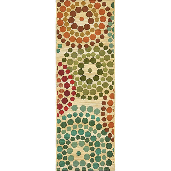 Outdoor Pashio Pas1 Beige 2' x 6' Runner Area Rug