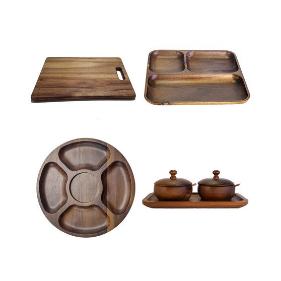 Acacia Wood 6 Piece Board Set