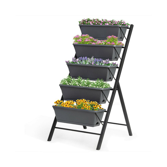 4 FT Vertical Raised Garden Bed 5-Tier Planter Box