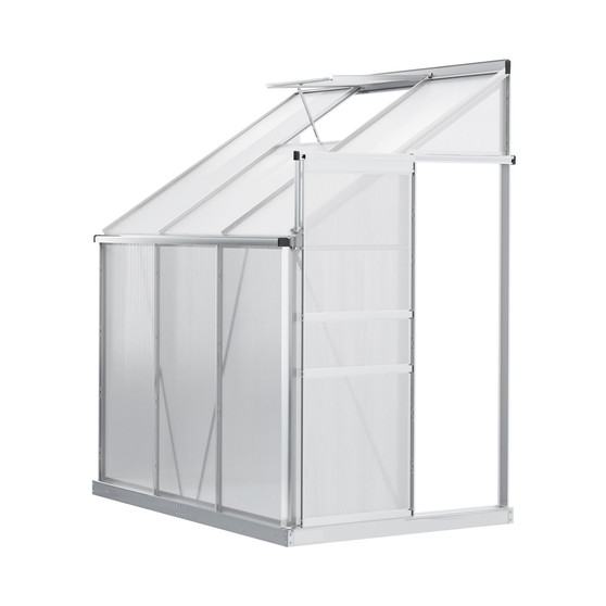 6' x 4' Walk-in Garden Polycarbonate Greenhouse Kit Adjustable Clear