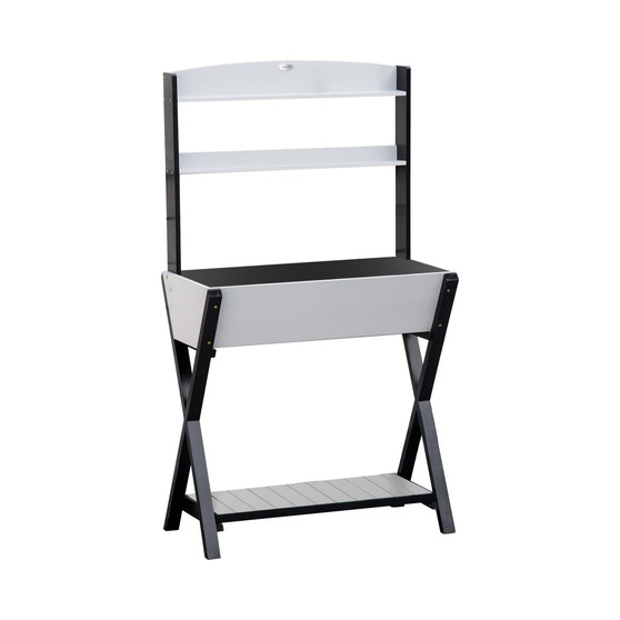 Garden Potting Bench Workstation with Hidden Storage Box and Shelves