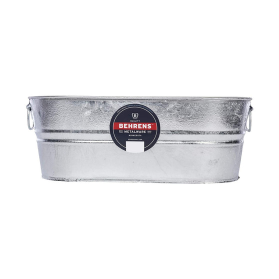 Hot Dipped Galvanized Steel Oval Planter/Tub 5.5 gal Silver