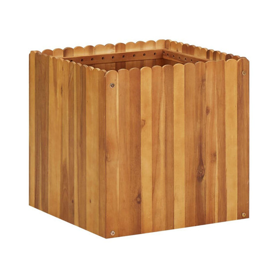Garden Raised Bed 19.6"x19.6"x19.6" Solid Acacia Wood