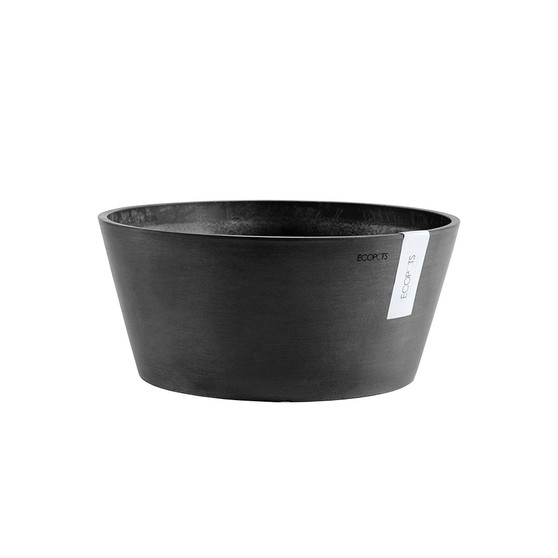Plastic Frankfurt Flower Pot Planter, Dark Grey, 11.8"