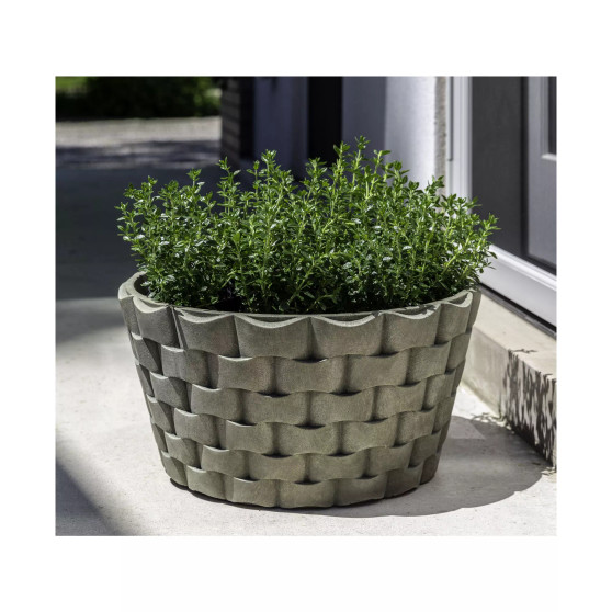 M Weave Low Round Planter