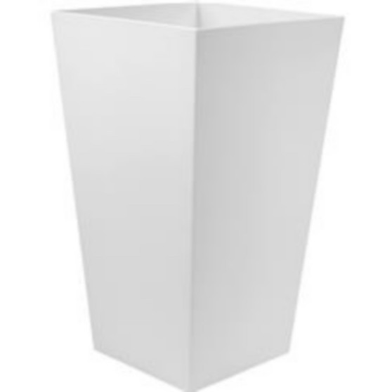 Finley Indoor/Outdoor Plastic Square Planter, Casper White 20 Inches