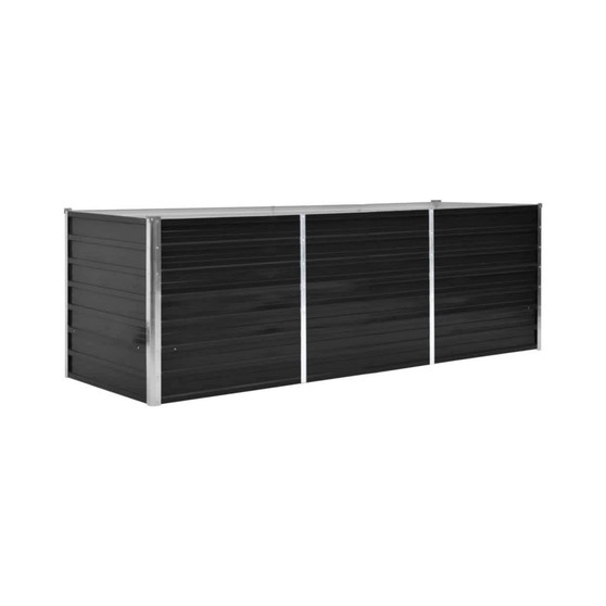 Garden Raised Bed Anthracite 94.5"x31.5"x30.3" Galvanized Steel