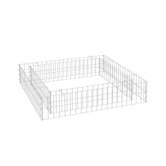 Gabion Raised Bed Galvanized Steel 39.4"x39.4"x7.9"