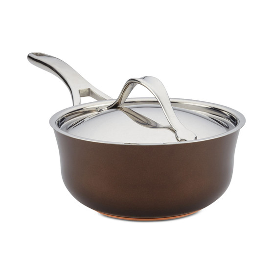 Nouvelle Copper Luxe Hard-Anodized Non-Stick 2.5-Qt. Saucier