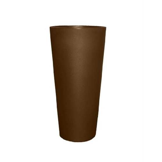 Cosmopolitan Round Plastic Garden Planter Espresso 32in