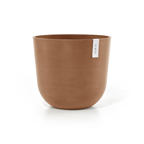 Plastic Oslo Flower Pot Planter, Terracotta Color, 17.5"