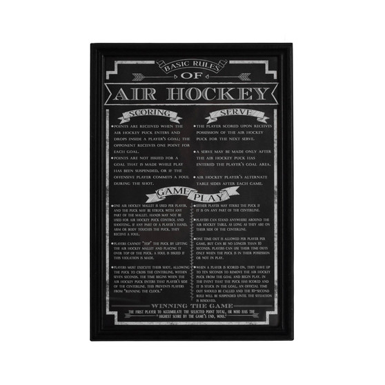 Air Hockey Game Rules Wall Art