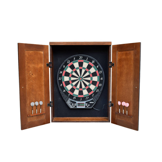 Brookline Electronic Dartboard Cabinet Set