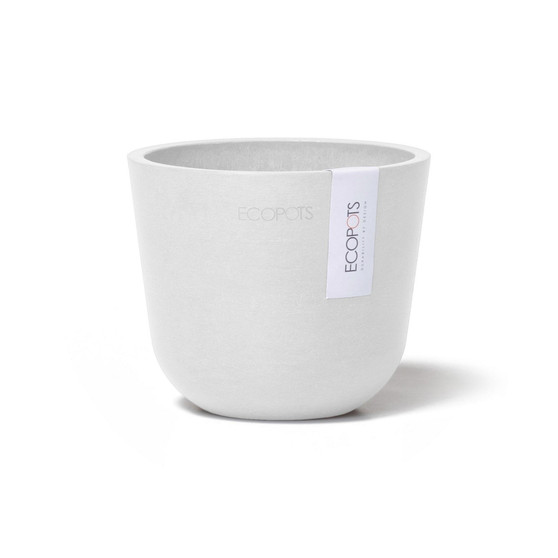 Oslo Plastic Flower Pot, Pure White, 4.5"
