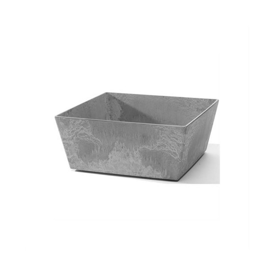 36120 Ella Low Square Self-Watering Planter Gray -12 Inch
