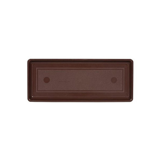 (#10183) Plastic Flower Box Tray, Brown 18"