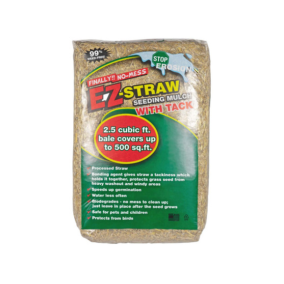 EZ Straw Seeding Mulch with Tack, 2.5 Cubic Feet Pack of 1