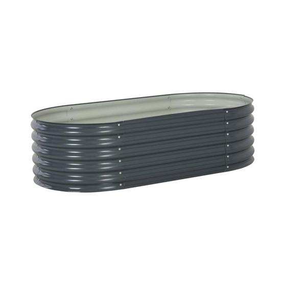 Garden Raised Bed 63"x31.5"x17.3" Galvanized Steel Gray