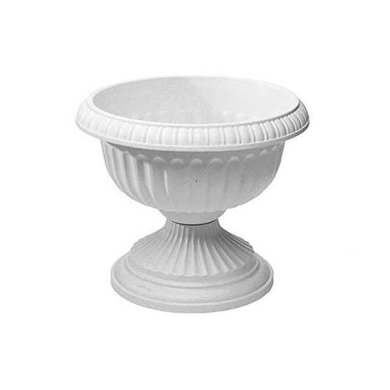 Poly Grecian Urn, Flower Pot/Planter, Plastic, Stone Color, 18"