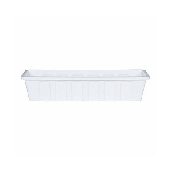Poly-Pro Plastic White 24 Inches Flower Box Planter