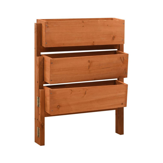 Garden Folding Planter Orange 23.6"x5.5"x29.5" Solid Firwood