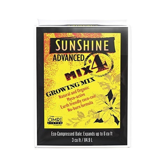 Sunshine Advanced Growing Mix 4, 3 Cu Ft Compressed
