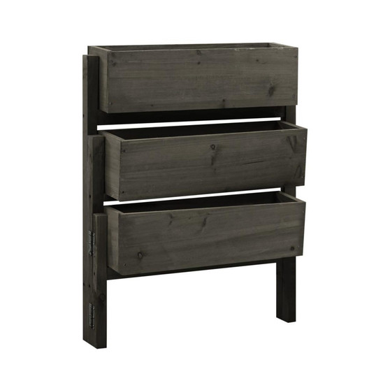 Garden Folding Planter Gray 23.6"x5.5"x29.5" Solid Firwood
