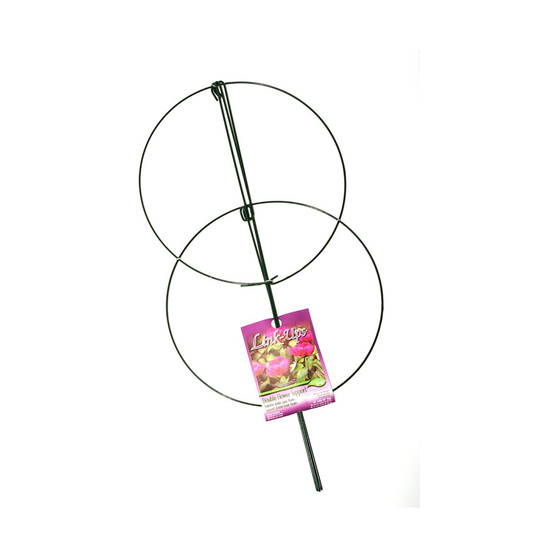 Luster Leaf 978 Double Peony Plant Flower Garden Stake Support, Green, 36"