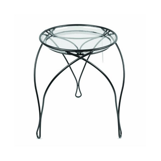 The Elegance Metal Plant Stand, Black, 17-Inch H