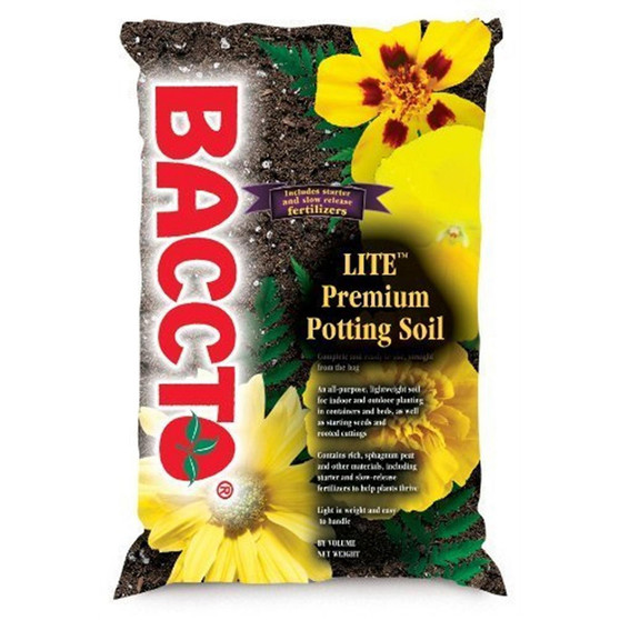 Michigan Peat Baccto Lite Premium Potting Soil, 8 Quart