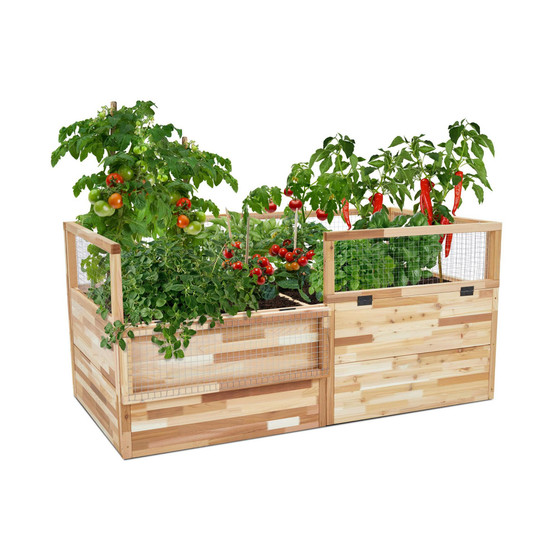 Raised Garden Bed, Elevated Herb Planter for Growing Fresh Herbs