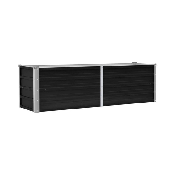 Garden Raised Bed Anthracite 63"x15.7"x17.7" Galvanized Steel
