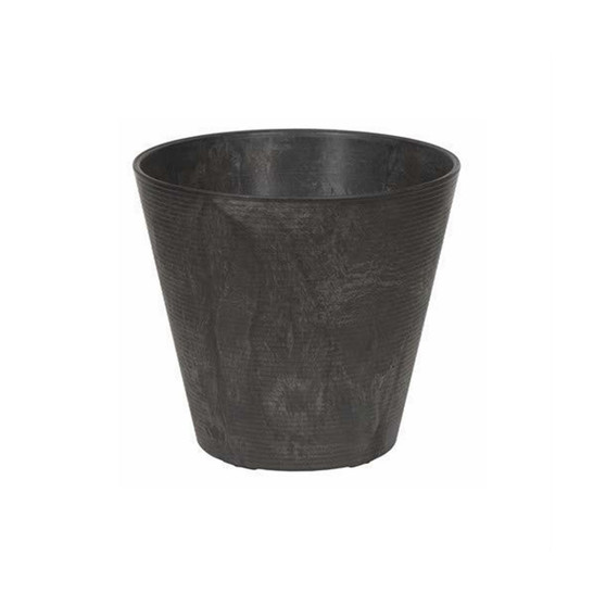 ArtStone Round Self-Watering Planters Cali Black 8 Inch