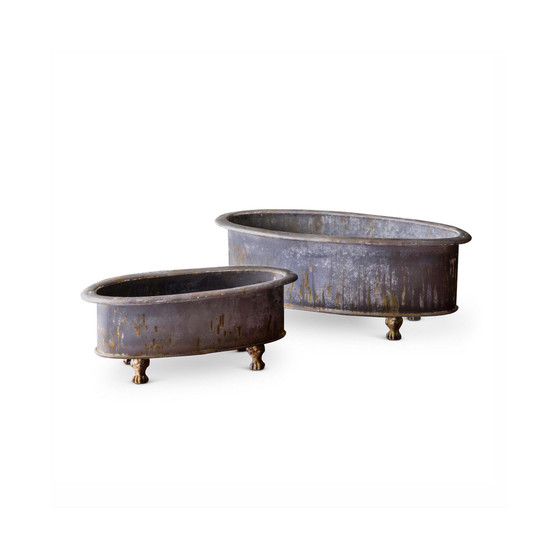 Metal Oblong Centerpiece Planters