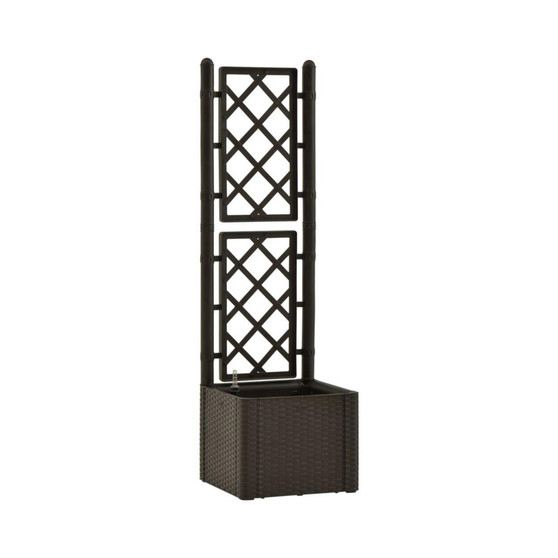 Garden Raised Bed with Trellis and Self Watering System Mocha